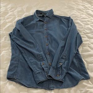 Denim button down